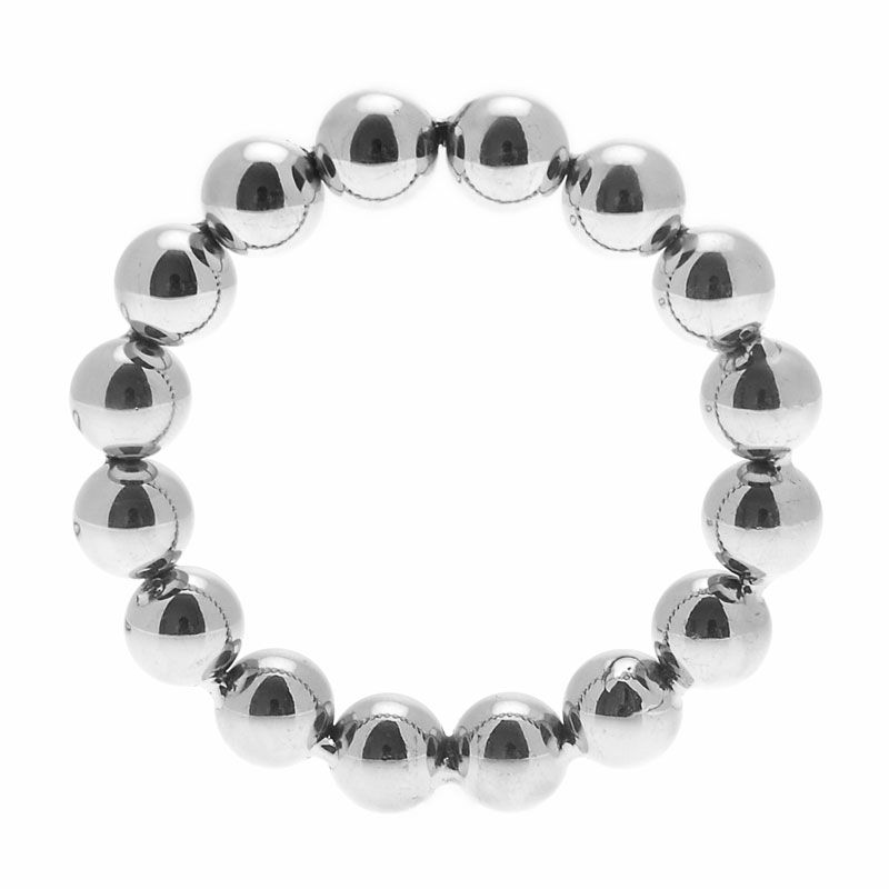 Master Series Meridian Stainless Steel Beaded Cock Ring ML - XToys UK