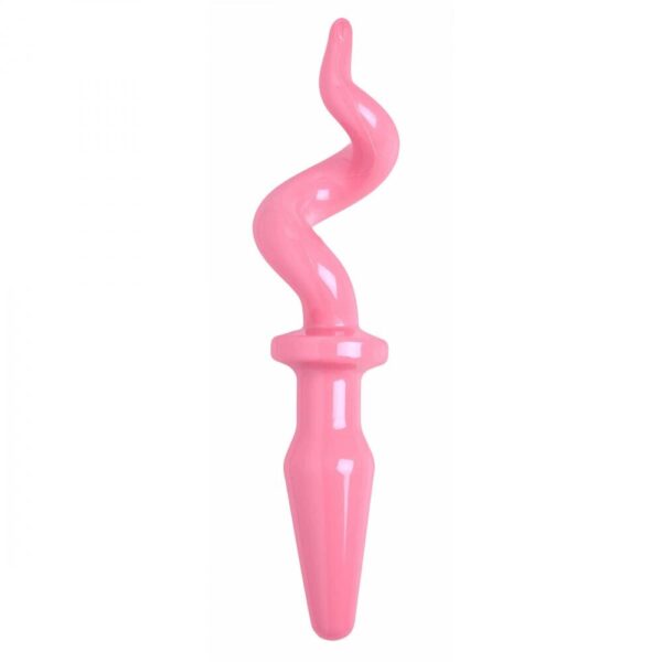 XR Pig Tail Pink Butt Plug - XToys UK