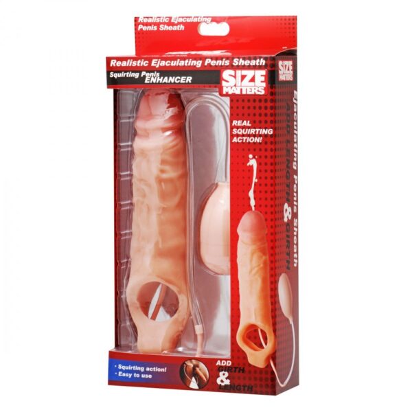 Size Matters Realistic Ejaculating Penis Sheath - XToys UK