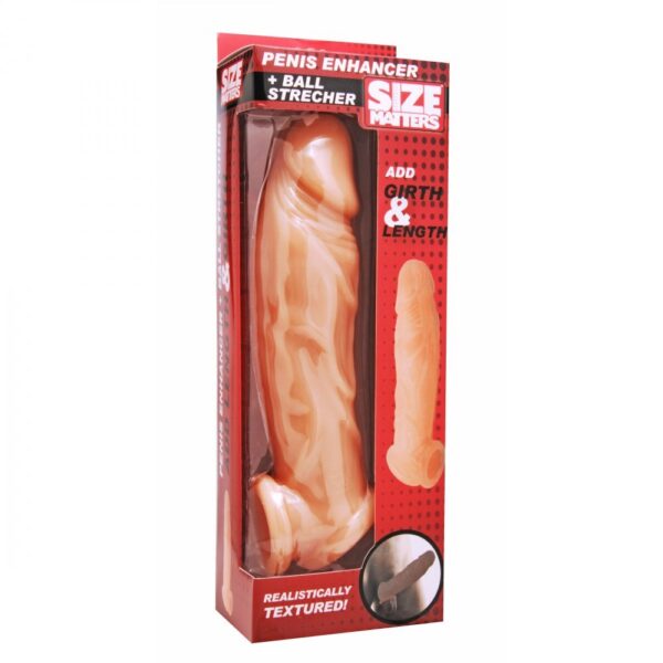 Size Matters Realistic Flesh Penis Enhancer and Ball Stretcher 8 - XToys UK