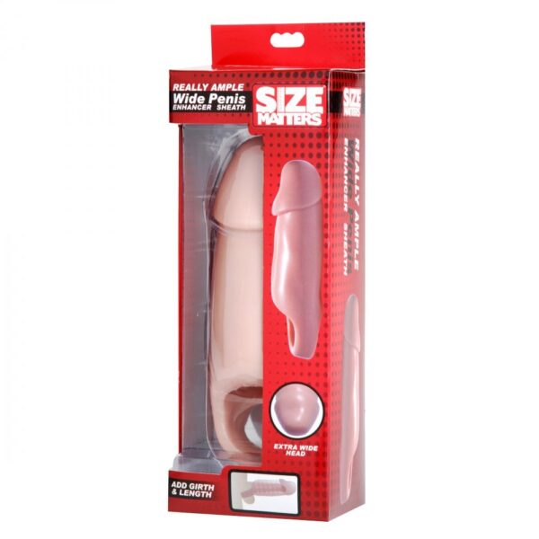 Size Matters Really Ample Wide Penis Enhancer Sheath Flesh - XToys UK