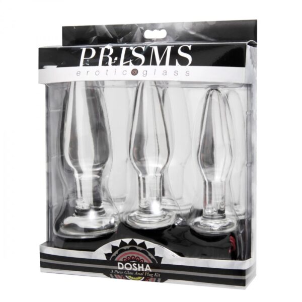 XR Dosha 3 Piece Glass Anal Plug Kit - XToys UK