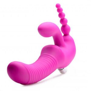 XR Regal Rider Vibrating Silicone Strapless Strap On Triple G Di - XToys UK