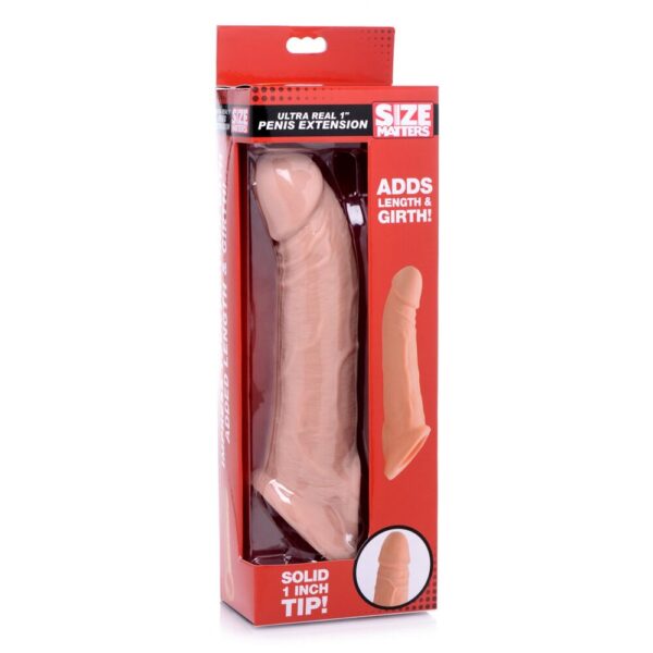 Size Matters Ultra Real 1 Inch Solid Tip Penis Extension - XToys UK