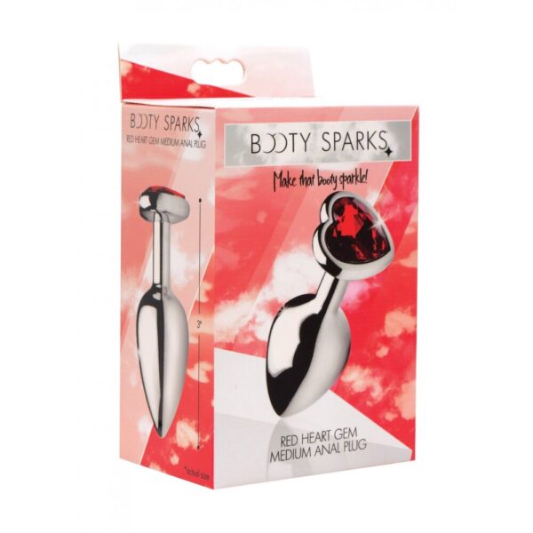 XR Booty Sparks Red Heart Medium Anal Plug - XToys UK