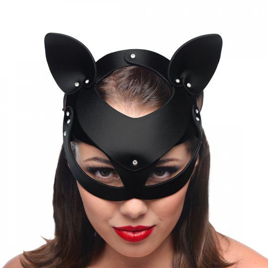 Master Series Bad Kitten Leather Cat Mask - XToys UK