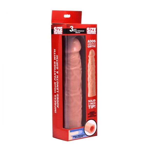 Size Matters 3 Inch Flesh Penis Enhancer Sleeve - XToys UK