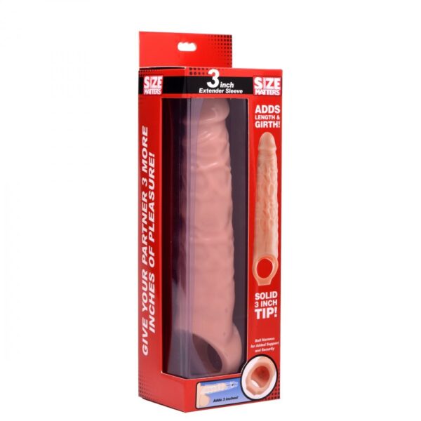 Size Matters 3 Inch Flesh Penis Extender Sleeve - XToys UK