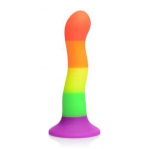 XR Proud Rainbow Silicone Dildo with Harness - XToys UK