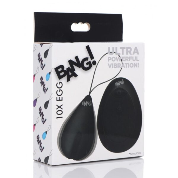 XR 10X Silicone Vibrating Egg Black - XToys UK