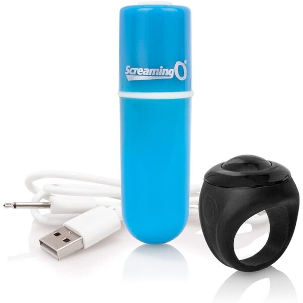 Screaming O Charged Vooom Remote Control Bullet Blue - XToys UK