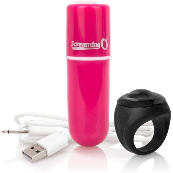 Screaming O Charged Vooom Pink Remote Control Bullet Vibe - XToys UK