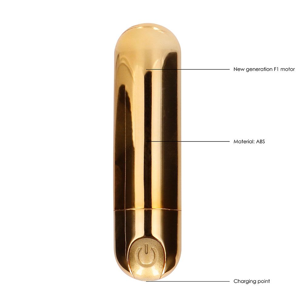 10 speed Rechargeable Bullet Gold - XToys UK