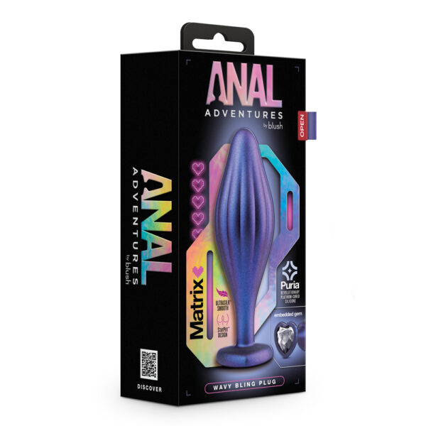 Anal Adventures Matrix Wavy Bling Butt Plug - XToys UK