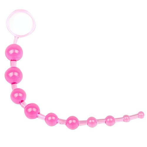 Pink Chain Of 10 Anal Beads - XToys UK