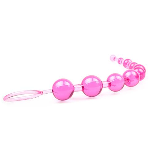 Pink Chain Of 10 Anal Beads - XToys UK