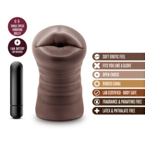 Hot Chocolate Heather Mouth Vibrating Masturbator - XToys UK