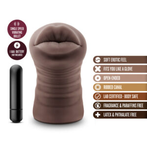 Hot Chocolate Renee Mouth Vibrating Masturbator - XToys UK