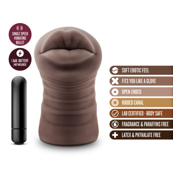 Hot Chocolate Renee Mouth Vibrating Masturbator - XToys UK