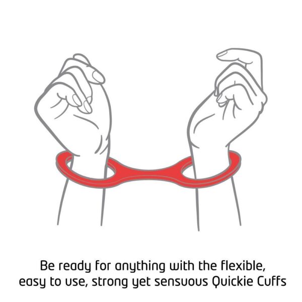 Quickie Cuffs Large Red Ankle Or Wrist Cuffs - XToys UK