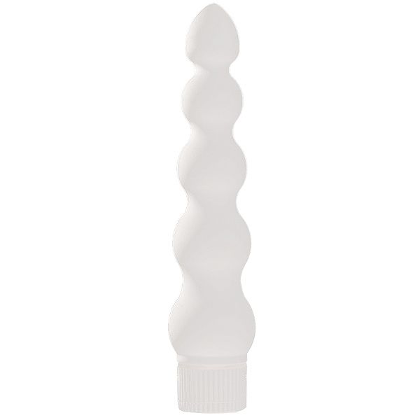 White Nights 7 Inch Ribbed Anal Vibrator - XToys UK