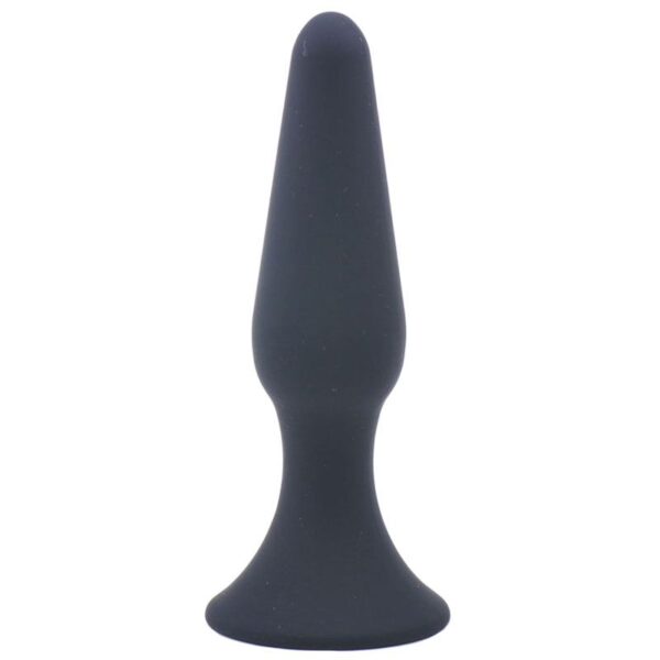 Medium Classic Black Silicone Butt Plug - XToys UK