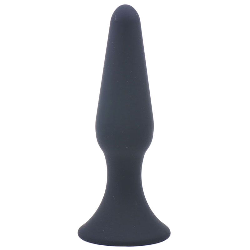 Medium Classic Black Silicone Butt Plug - XToys UK