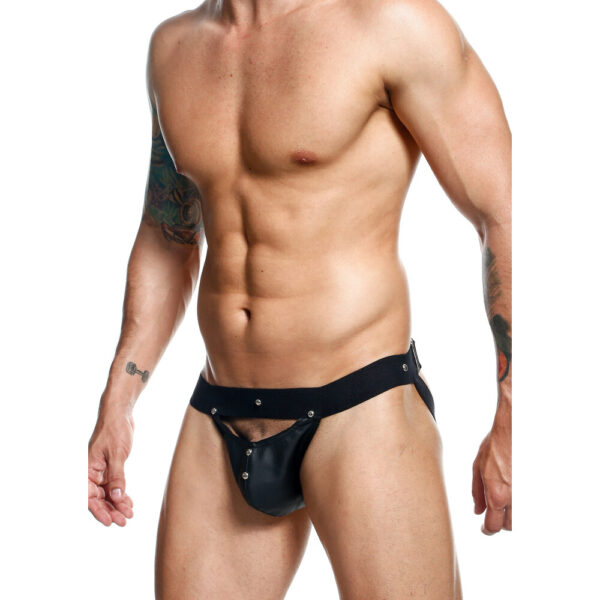 Male Basics Dngeon Peekaboo Jock Black One Size - XToys UK