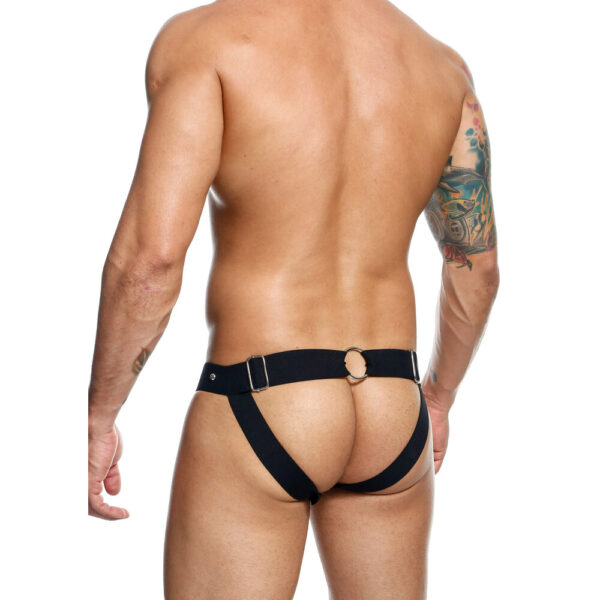 Male Basics Dngeon Peekaboo Jock Black One Size - XToys UK