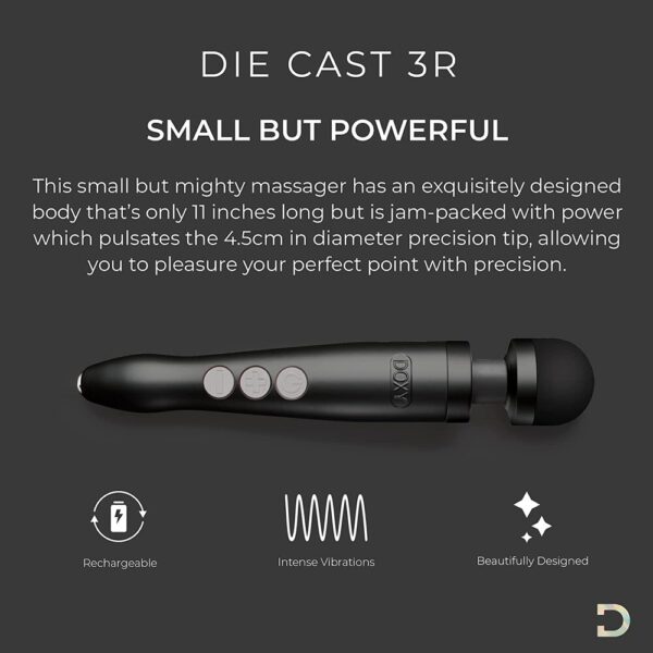 Doxy Die Cast 3 Rechargeable Wand Matte Black - XToys UK