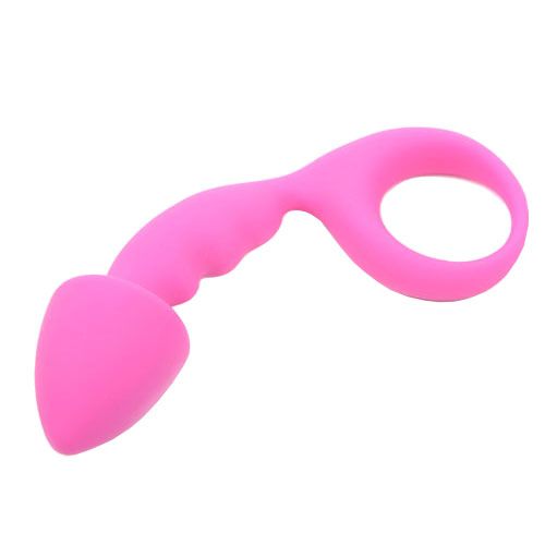 Pink Silicone Curved Comfort Butt Plug - XToys UK