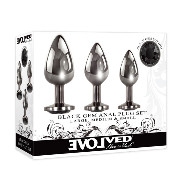 Evolved Black Gem Anal Plug Set - XToys UK