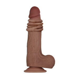 Evolved Real Flex Skin Poseable  Inch Dildo Flesh Brown - XToys UK