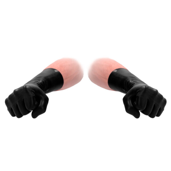 Fist It Black Latex Short Gloves - XToys UK