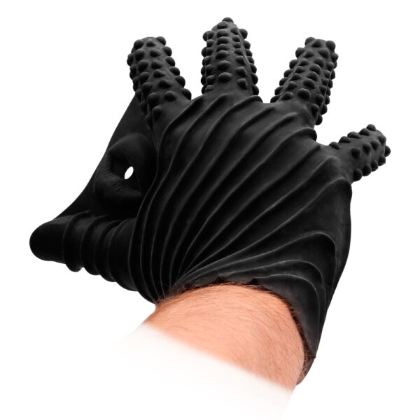 Fist It Black Textured Masturbation Glove - XToys UK