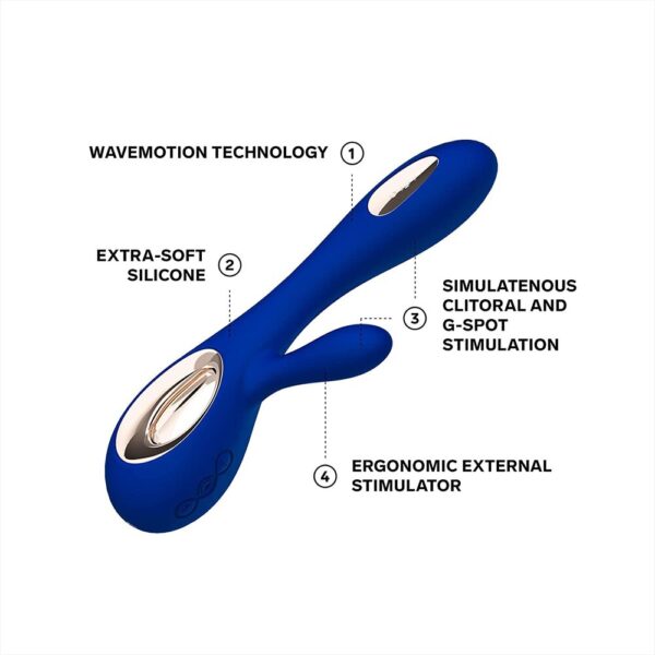 Lelo Soraya Wave Dual Action Vibrator Midnight Blue - XToys UK