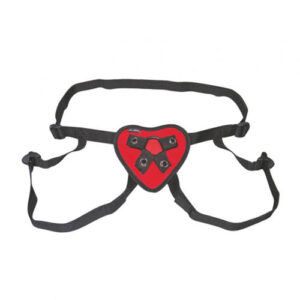 Lux Fetish Red Heart Strap On Harness - XToys UK