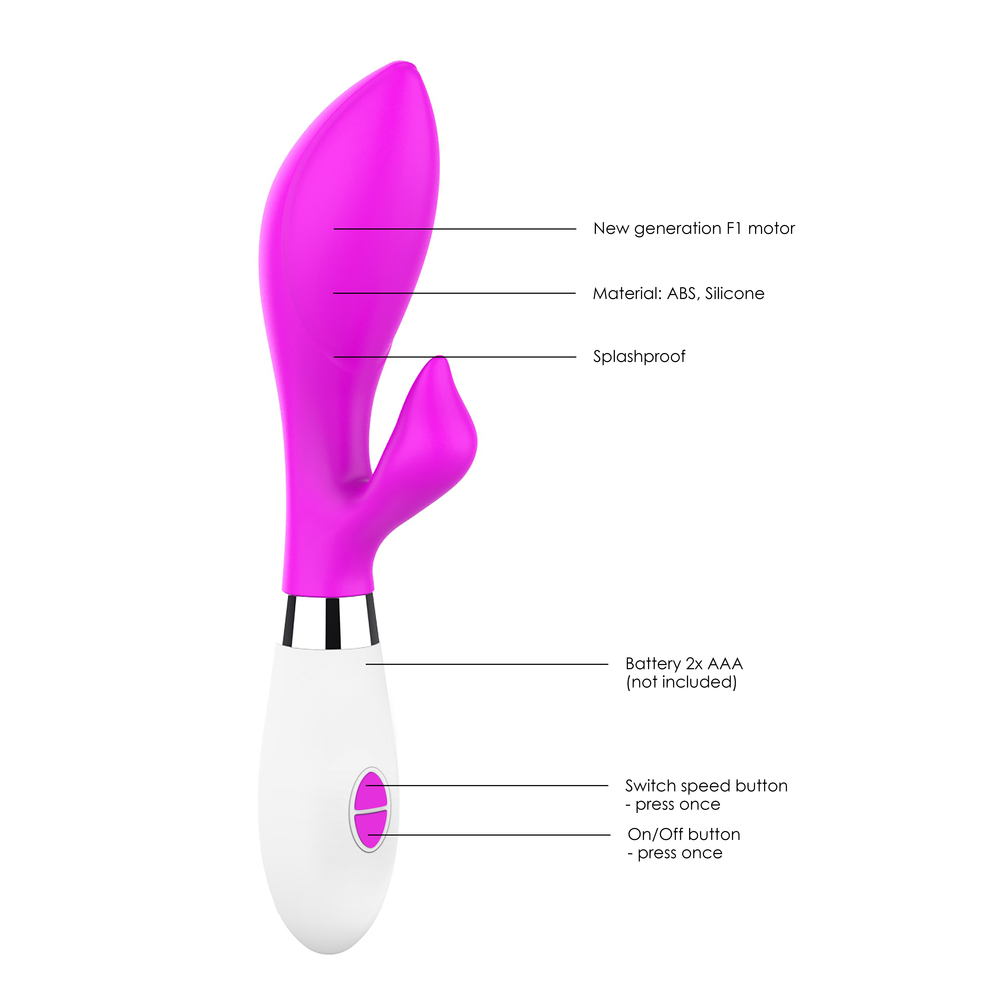 Luminous Achelois Ultra Soft Clit Stim Vibe Fuchsia - XToys UK