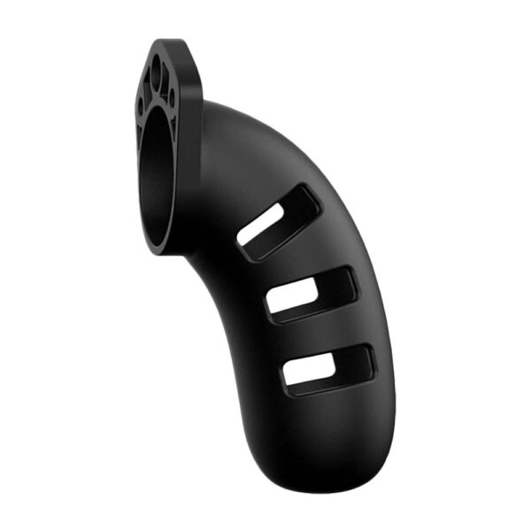 Man Cage 21 Male 4.5 Inch Black Silicone Chastity Cage - XToys UK