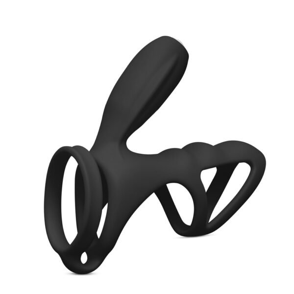 Cockring and Clit Vibrator Black - XToys UK