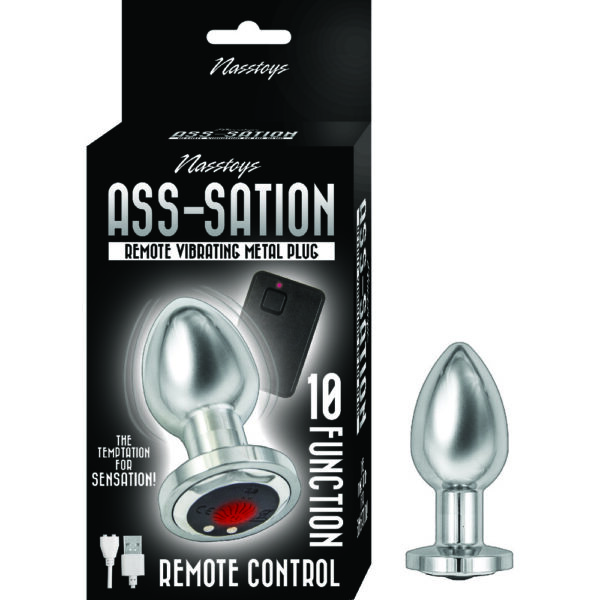 Ass Sation Remote Vibrating Butt Plug Silver - XToys UK