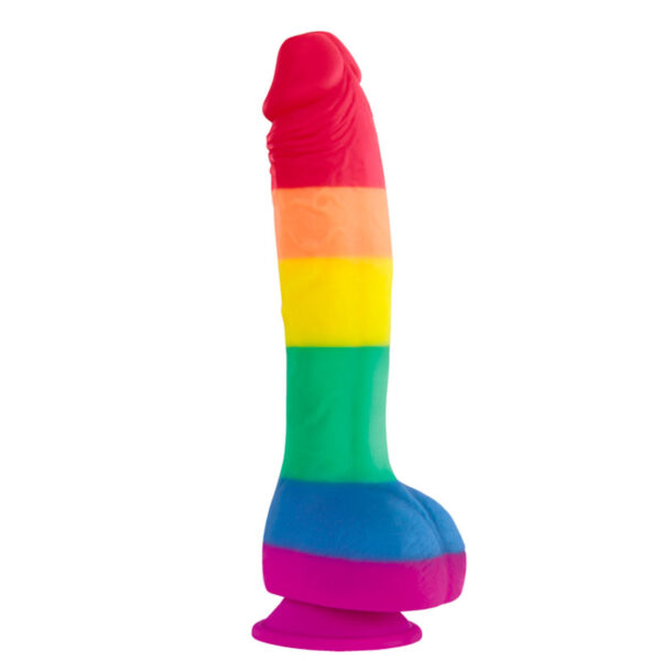 Colours Pride Edition 8 Inch Realistic Silicone Dildo With Balls - XToys UK