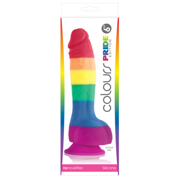 Colours Pride Edition 6 Inch Realistic Silicone Dildo With Balls - XToys UK