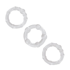 NS Novelties Renegade Intensity Rings Cock Rings Clear - XToys UK