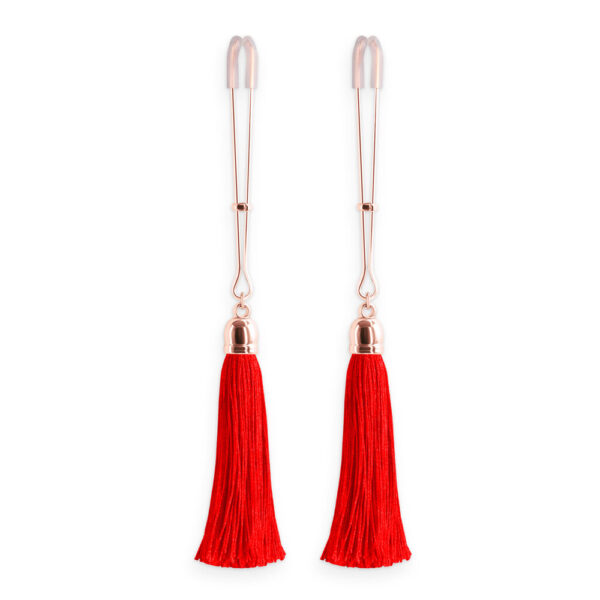 Bound Nipple Clamps Red Tassel - XToys UK