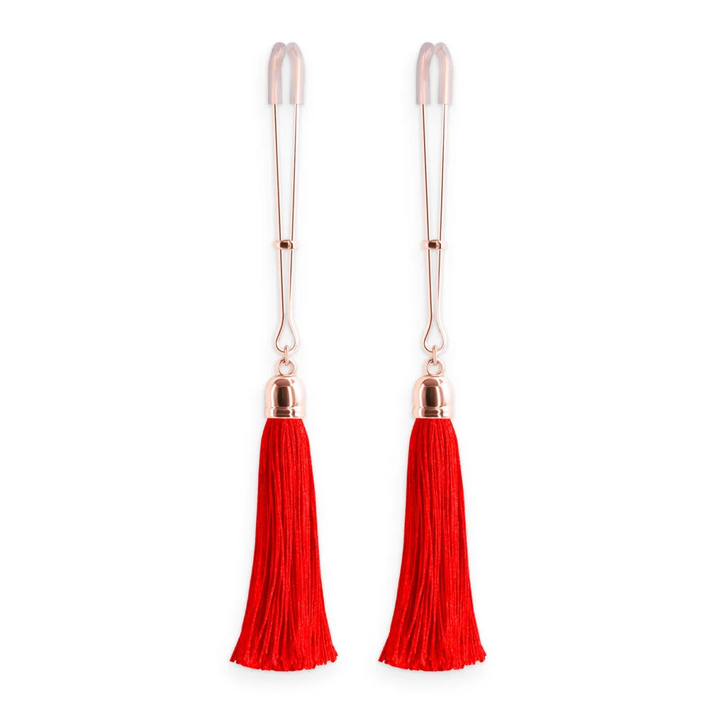 Bound Nipple Clamps Red Tassel - XToys UK