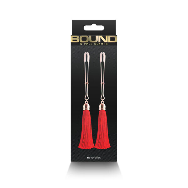 Bound Nipple Clamps Red Tassel - XToys UK