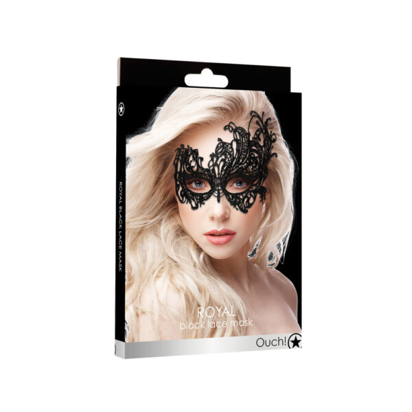 Ouch Royal Black Lace Mask - XToys UK