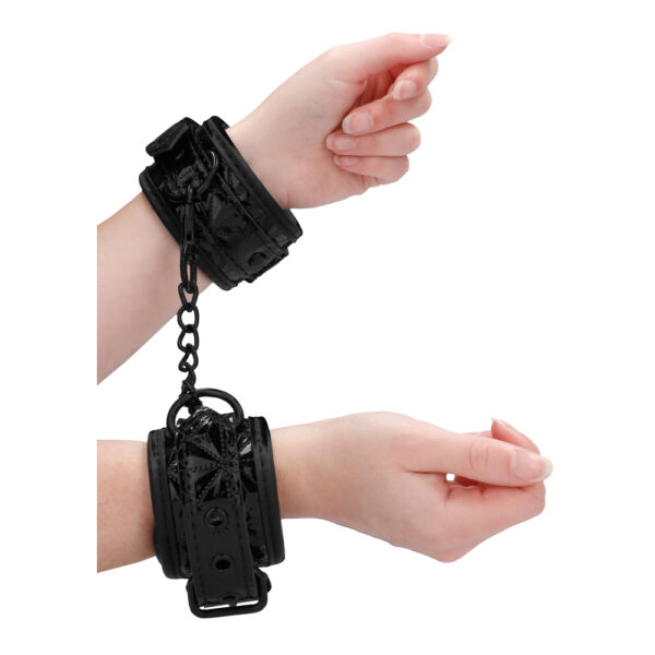 Ouch Luxury Black Hand Cuffs - XToys UK