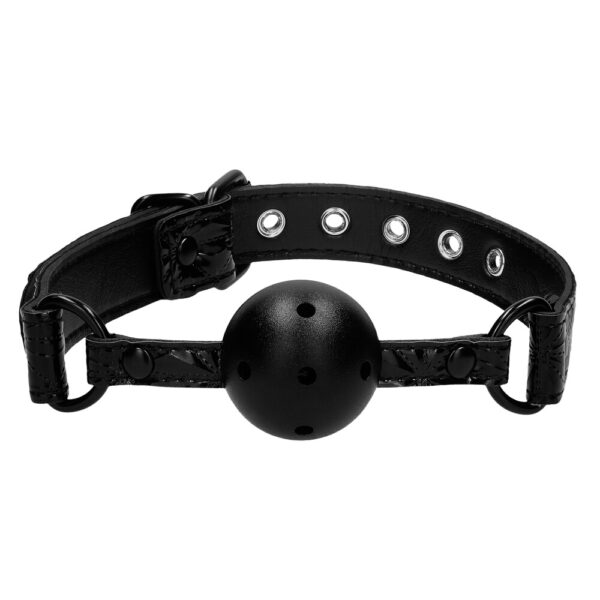 Ouch Breathable Luxury Black Ball Gag - XToys UK